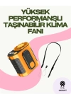 Dijital Göstergeli Turbo Taşınabilir Fan – USB Type-C, 3 Serinlik Modu