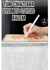 Dokunmatik Kalem Beyaz Şarjlı Yedek Uçlu Android ve İOS Uyumlu