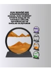 Döndürülebilir Dinamik Kum Tablosu – Stres Giderici, Yüksek Kaliteli Cam ve Doğal Kum ile Sanatsal Masa Dekoru