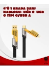 Dönüştürülebilir 4 Başlıklı Hızlı Şarj Kablosu – 1.2m, 65W, Dayanıklı ve Esnek Tasarım