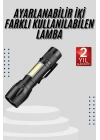 EL Feneri Uzun Menzilli Usb Şarj Edilebilir Kamp Lambası