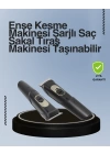 Ergonomik Tasarımlı, 3 Taraklı Profesyonel Şarjlı Saç Sakal Tıraş Makinesi