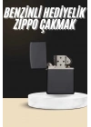 Erkeklere Özel Hediyelik Eşya Metalik Benzinli Çakmak Doldurulabilir