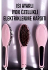 Fön Tarağı Saç Düzleştirici Sıkı Dişli Isı Ayarlı Elektriklenme Karşıtı