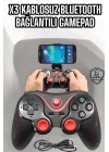 Game Stick Android Uyumlu Gamepad X3 Standlı Oyun Kolu Bluetooth Bağlantılı