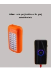 Gold Silver Güneş Enerjili Powerbank Işıldak – 10000 mAh, 32 LED, Çift USB, Su Geçirmez