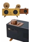 Gramafon Radyo Bluetooth Hoparlör Nostaljik Radyo FM Radyo