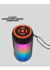 GTS 1731 Bluetooth Hoparlör – Şarjlı, LED Işıklı, FM Radyo Destekli