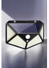 Güneş Enerjili Bahçe Aydınlatma Lambası Solar 100 Led Lamba
