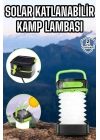 Güneş Enerjili Led Lamba Kamp Lambası Katlanabilir Lamba USB Şarjlı