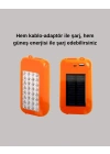 Güneş Enerjili LED Powerbank Işıldak – 10000 mAh, Su Geçirmez, 32 LED, Taşınabilir Tasarım