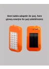 Güneş Paneli Destekli Powerbank ve LED Işıldak – 10000 mAh, Çift USB, Outdoor Kullanım İçin