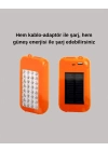 Güneş Paneli Destekli Powerbank ve LED Işıldak – 10000 mAh, Çift USB, Outdoor Kullanım İçin