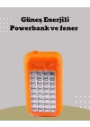 Güneş Paneli Destekli Powerbank ve LED Işıldak – 10000 mAh, Çift USB, Outdoor Kullanım İçin