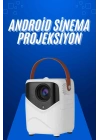 HD Ayaklı Portatif Projeksiyon Cihazı Android İşlemcili Sinema Projektörü