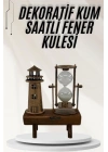 Hediyelik Eşya Retro Ahşap Deniz Feneri Kum Saati Biblo