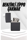Hediyelik Zarif Zippo Model Siyah Benzinli Çakmak