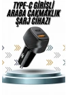 Hızlı Oto Şarj Cihazı 38W Çift Girişli HIzlı Şarj Oto Çakmaklık Type-C