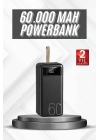 Hızlı Şarj 4 Çıkışlı Powerbank 60.000 Mah Taşınabilir Dijital Göstergeli