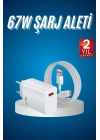 Hızlı Şarj Aleti Adaptörü Kablo Seti 67W Uzun Ömürlü Beyaz