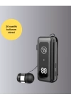 İçi Sarılabilen Kablo ve Yaka Klipsli Bluetooth Kulaklık