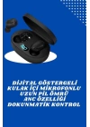 İkili Bluetooth Kulaklık Dijital Göstergeli Uzun Pil Ömrü Yüksek Ses Kaliteli