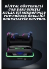 İkili Bluetooth Kulaklık Dijital Göstergeli Uzun Pil Ömrü Yüksek Ses Kaliteli