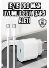 İOS Uyumlu Type-C Girişli Hızlı Şarj 15/15 Pro Max Adaptör ve Kablosu