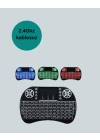 Işıklı Kablosuz Mini Klavye – 2.4 GHz, Dokunmatik Mouse Özellikli