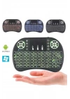 Işıklı Kablosuz Mini Klavye ve Dokunmatik Mouse Seti Türkçe Kablosuz
