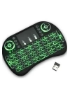 Işıklı Kablosuz Mini Klavye ve Dokunmatik Mouse Seti Türkçe Kablosuz