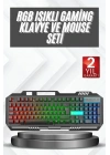 Işıklı Oyuncu Q Klavye Mouse Seti Siyah Gaming Oyuncu Klavye