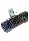 Işıklı Oyuncu Q Klavye Mouse Seti Siyah Gaming Oyuncu Klavye