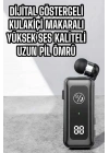 Kablolu Bluetooth Kulaklık Kulak İçi Stereo Mikrofonlu Dijital Göstergeli