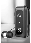 Kablolu Makaralı Bluetooth Kulaklık Uzun Pil Ömrü Dijital Göstergeli