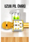 Kablosuz Bluetooth Karaoke Mikrofon USB ve AUX Girişli, Yüksek Ses Kalitesi