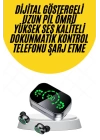 Kablosuz Bluetooth Kulaklık Çift Telefon Destekli Powerbankli Dijital Göstergeli