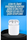Kablosuz Bluetooth Kulaklık Yeni Nesil Android ve İOS Uyumlu Kulaklık Beyaz