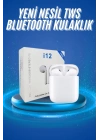 Kablosuz Bluetooth Kulaklık Yeni Nesil Android ve İOS Uyumlu Kulaklık Beyaz