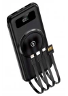 Kablosuz Çoklu Şarj Girişli 10.000 Mah Kablolu Powerbank Taşınabilir