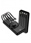 Kablosuz Çoklu Şarj Girişli 10.000 Mah Kablolu Powerbank Taşınabilir
