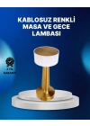 Kablosuz Dokunmatik Masa Lambası – Şık Modern Metal Gövde, USB Şarjlı