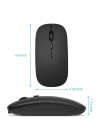 Kablosuz Mouse Fare Şarjlı Bluetooth Wireless Çift Modlu Sessiz