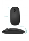 Kablosuz Mouse Fare Şarjlı Bluetooth Wireless Çift Modlu Sessiz
