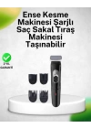 Kablosuz, Paslanmaz Çelik Bıçaklı Profesyonel Saç ve Sakal Tıraş Makinesi – Sessiz, Güçlü ve Ergonomik
