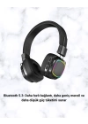Kablosuz RGB Işıklı Katlanabilir Bluetooth Kulak Üstü Kulaklık