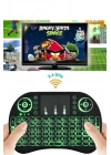 Kablosuz Türkçe Q Klavye RGB Işıklı Televizyon Ps3 Dokunmatik Mouse