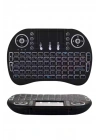Kablosuz Türkçe Q Klavye RGB Işıklı Televizyon Ps3 Dokunmatik Mouse