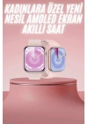 Kadınlara Özel Yeni Nesil Pembe Amoled Ekran Ultra Akıllı Saat 49MM