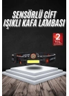 Kafa Lambası Çalışma Işığı Süper Parlak Mıknatıslı Lityum Lion Pilli